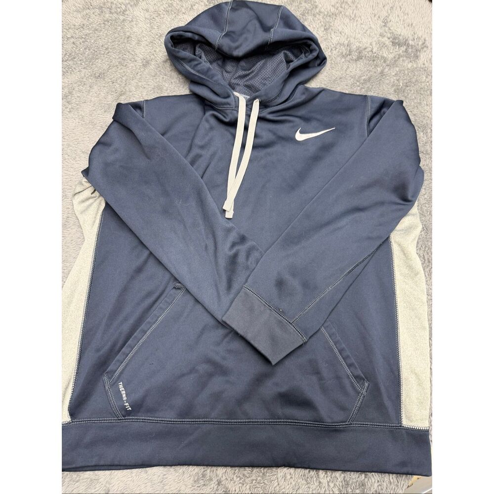 Nike Therma-Fit Hoodie Navy Blue, Men’s Large